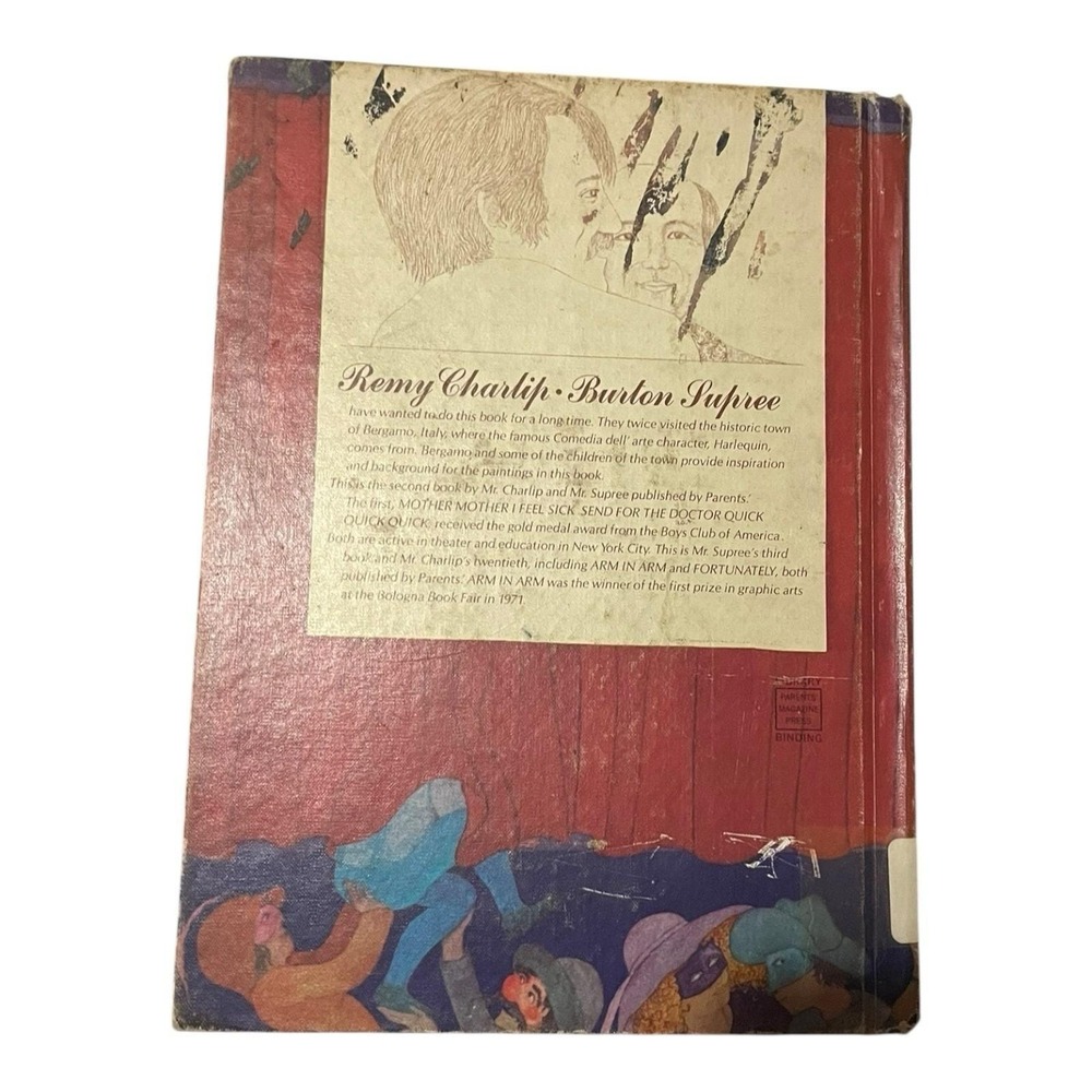 Harlequin and the Gift of Many Colors Remy Charlip, Burton Supree 1973 HB ExLib - Picture 10 of 10
